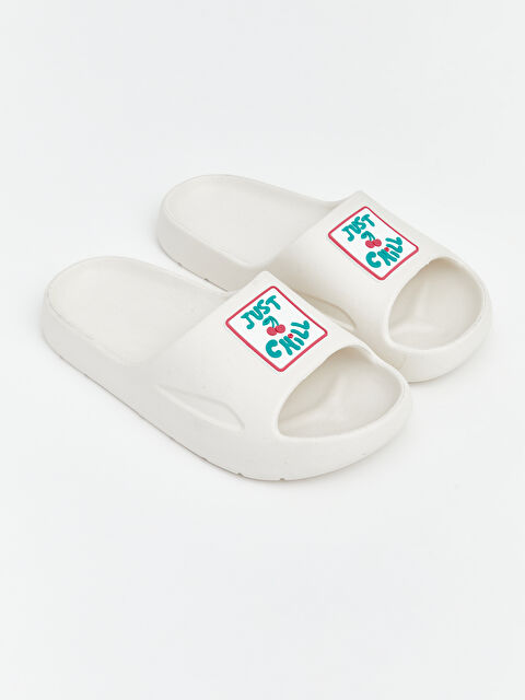 LCW STEPS Girl WHITE Sliders - S6EL23Z4-ZUY