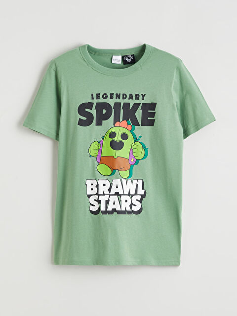 LCW Kids Crew Neck Brawl Stars Printed Boys' T-Shirt - S6EL46Z4-GMQ