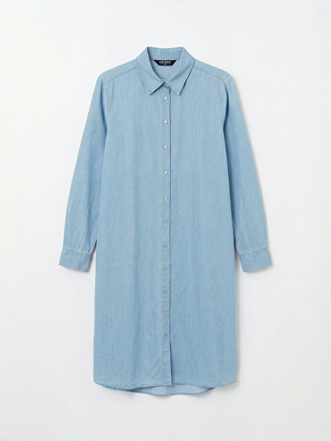 LCWAIKIKI Classic Gömlek Yaka Kadın Jean Tunik - S6EM18Z8-311