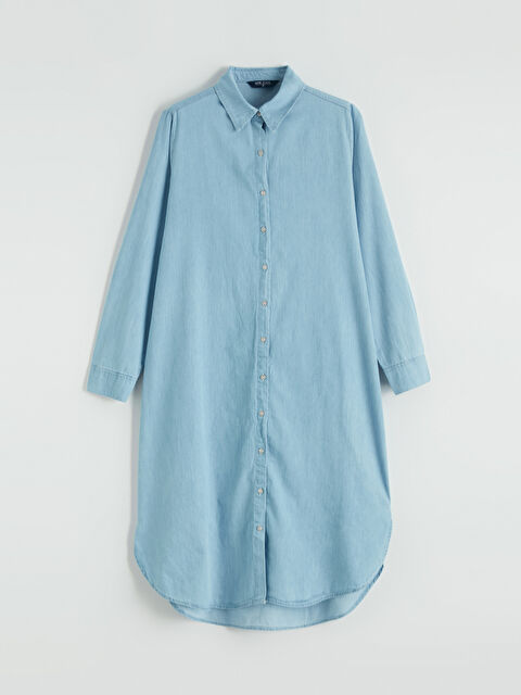 LCWAIKIKI Classic Gömlek Yaka Kadın Jean Tunik - S6EM18Z8-311