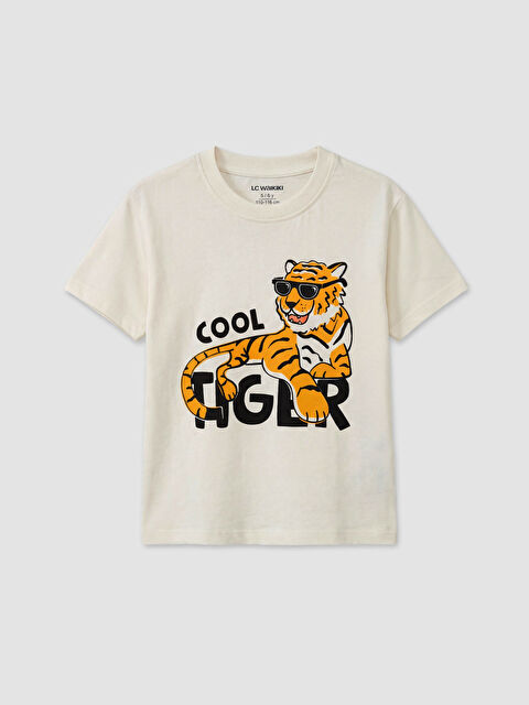 LCW baby Boy ECRU T-Shirt - S6EM22Z1-R9J