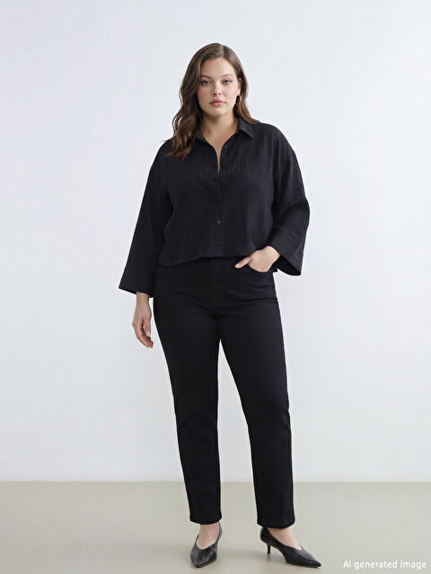 LCWAIKIKI Classic Slim Mom Kadın Jean Pantolon - S6EM35Z8-J0F