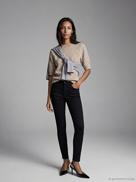 LCWAIKIKI Classic Slim Fit Kadın Jean Pantolon	 - S6EM42Z8-J0F