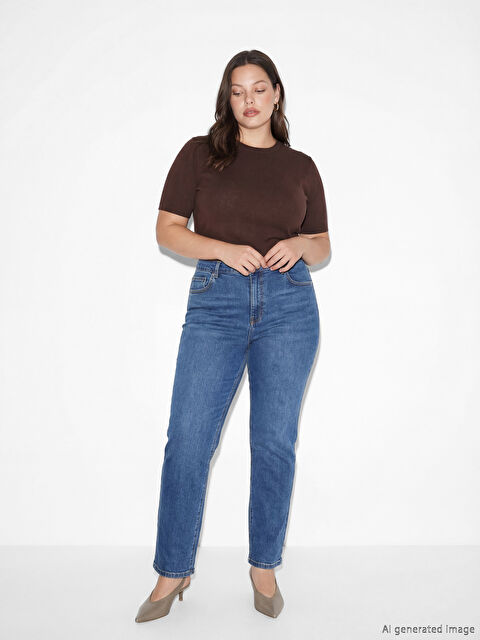 LCWAIKIKI Classic Yüksek Bel Slim Fit Kadın Jean Pantolon