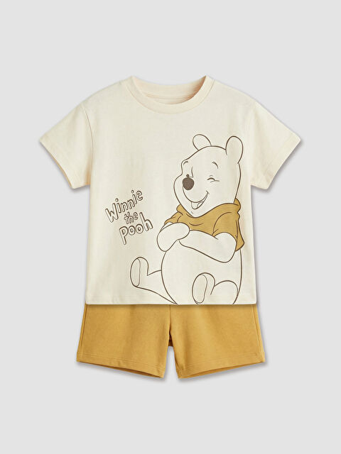 LCW baby Winnie the Pooh Baskılı Erkek Bebek Tişört ve Şort - S6EN00Z1-KXP