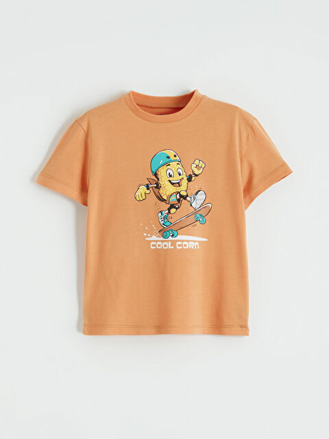 LC WAIKIKI Bisiklet Yaka Baskılı Erkek Çocuk Tişört - S6EN39Z1-GEH