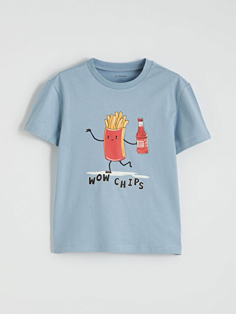 LC WAIKIKI Bisiklet Yaka Baskılı Erkek Çocuk Tişört - S6EN41Z1-GLL