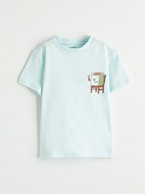 LC WAIKIKI Bisiklet Yaka Baskılı Erkek Çocuk Tişört - S6EN42Z1-KXU