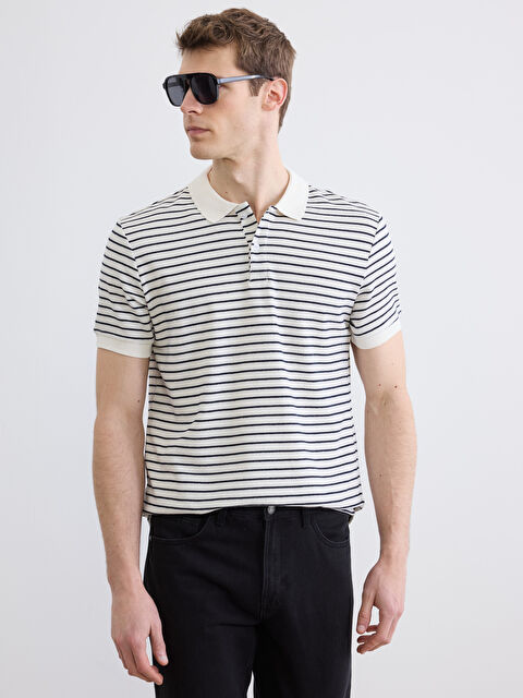 LC WAIKIKI Polo Yaka Çizgili Erkek Tişört - S6EN87Z8-LFT