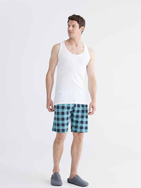 LCW ECO Standart Kalıp Ekose Pijama Alt Şort - S6EN96Z8-LPK