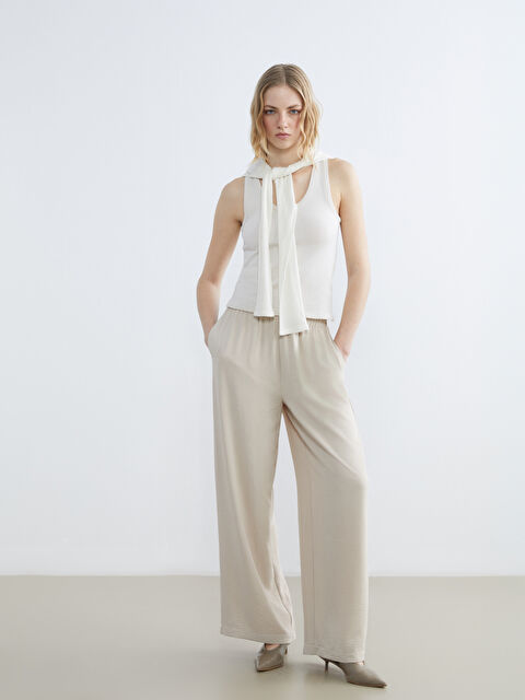 LCW Vision کەمەر لاستیک پانتۆڵی فراوانی ژنان - S6EO95Z8-21A