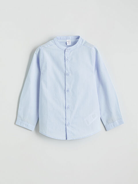 LCW Kids Boys' Mandarin Collar Poplin Shirt - S6EP45Z1-GLL