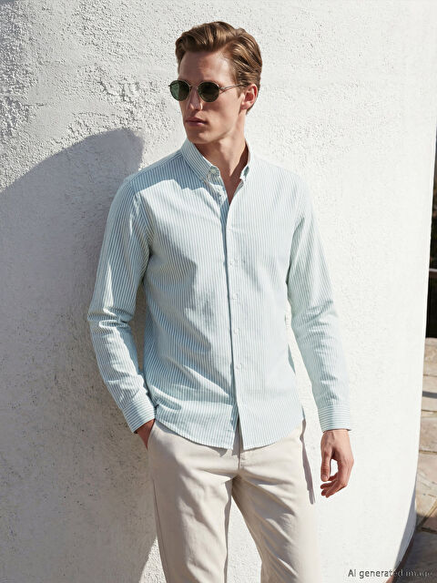 SOUTHBLUE Regular Fit Çizgili Erkek Gömlek