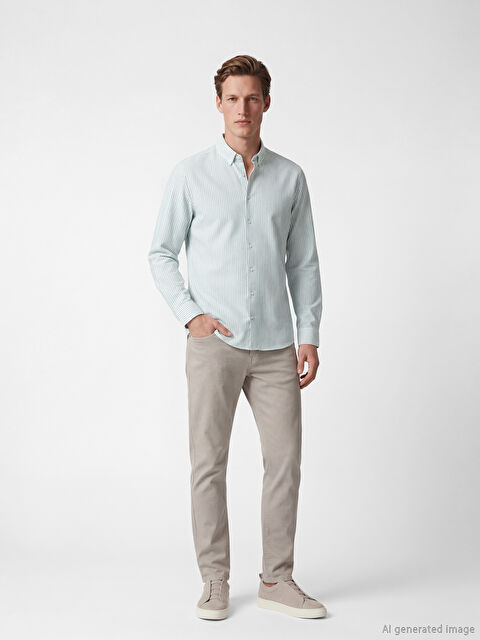 SOUTHBLUE Regular Fit Çizgili Erkek Gömlek