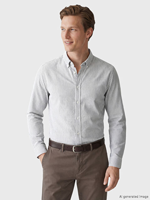SOUTHBLUE Regular Fit Çizgili Erkek Gömlek