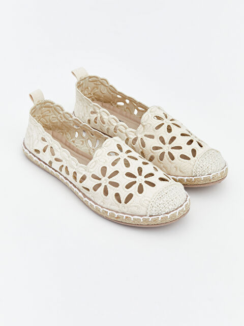 LCW STEPS Women's Ballet Flats with Woven Sole - S6EQ00Z8-EYM