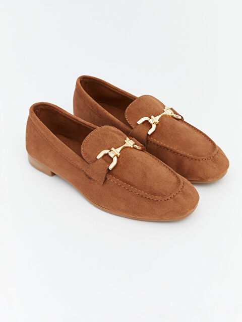 LCW STEPS Süet Görünümlü Metal Aksesuarlı Kadın Loafer - S6EQ01Z8-DCJ