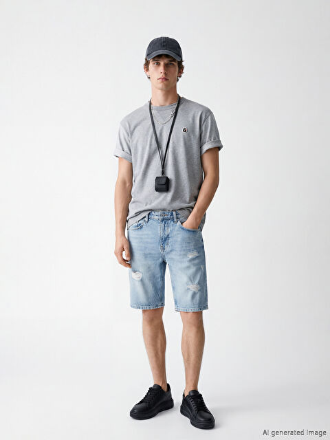 LCW Jeans Slim Fit Herren-Jeansshorts