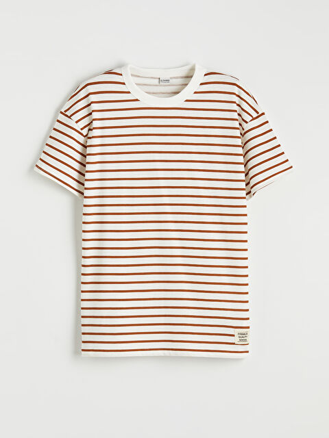 LCW Kids Erkek Çocuk Çizgili Bisiklet Yaka Tişört - S6EQ49Z4-LR0