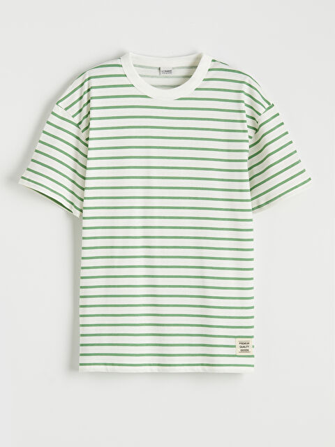 LCW Kids Erkek Çocuk Bisiklet Yaka Çizgili Tişört - S6EQ49Z4-LRR