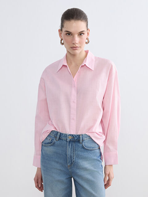 LCW Vision The Oversized Women's Shirt - S6EQ65Z8-FJA