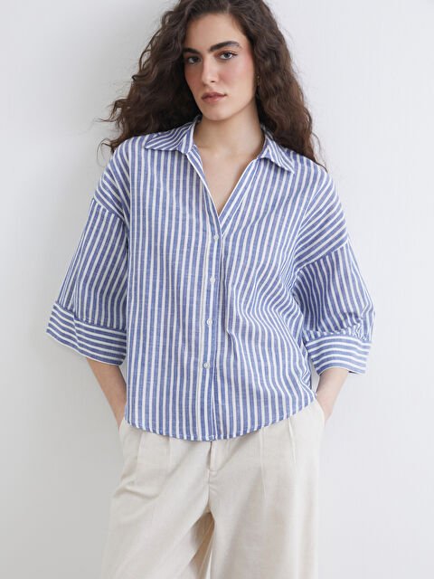 LCW Vision Woman BLUE Shirt - S6EQ70Z8-LEN