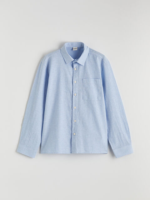 LCW Kids Çizgili Erkek Çocuk Gömlek - S6EQ80Z4-LEN