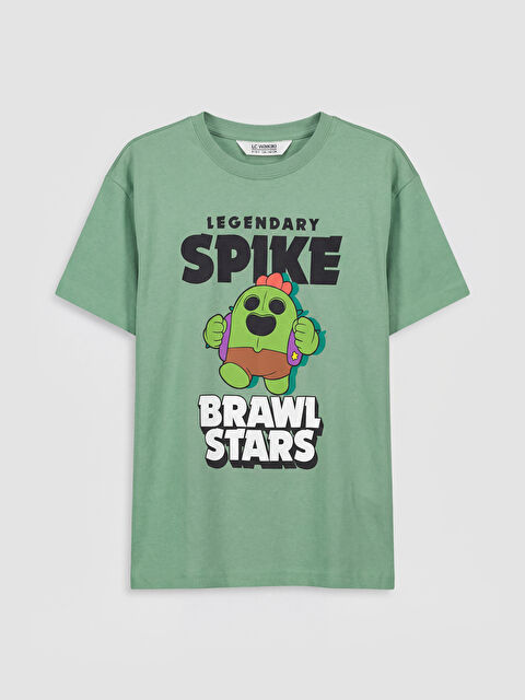 LCW Kids Bisiklet Yaka Brawl Stars Baskılı Erkek Çocuk Tişört - S6EQ85Z4-GMQ