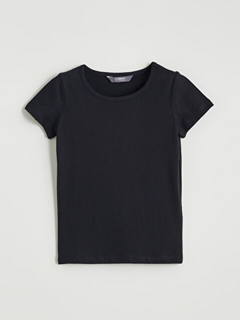 LCW ECO Bisiklet Yaka Basic Kız Çocuk Tişört - S6EQ90Z4-CVL