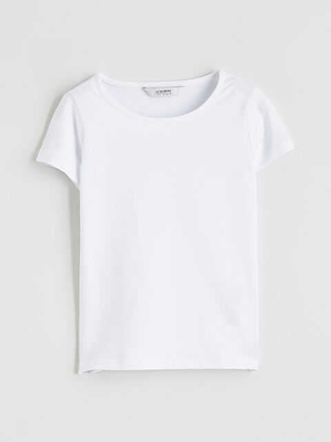 LCW ECO Bisiklet Yaka Kız Çocuk Tişört - S6EQ91Z4-ZUY