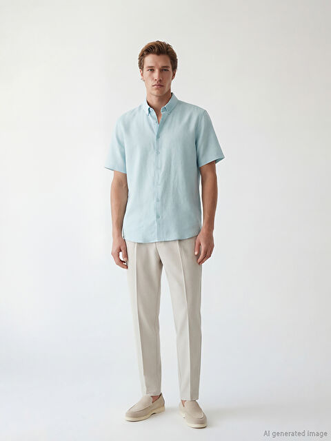 SOUTHBLUE Regular Fit Dobby Herrenhemd