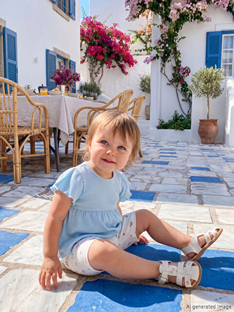 LCW baby Çiçek Desenli Kız Bebek Takım