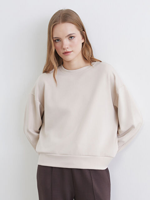 XSIDE Women's Crew Neck Oversized Sweatshirt - S6ER37Z8-YGD