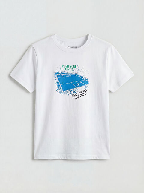 LC WAIKIKI Bisiklet Yaka Baskılı Erkek Çocuk Tişört - S6ER89Z4-J5E