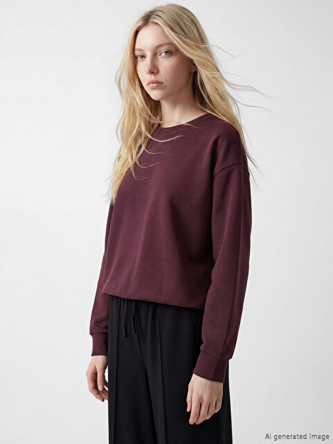 XSIDE Жіночий світшот оверсайз із м'якою текстурою - S6ES09Z8-CVV