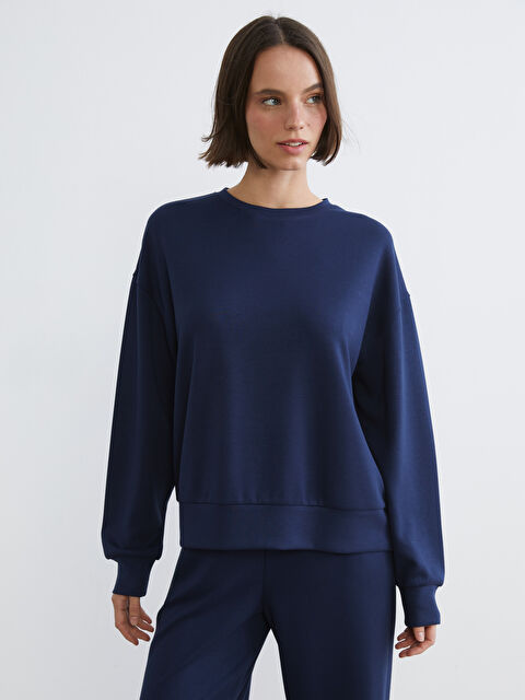 XSIDE Oversized Soft Touch Women's Sweatshirt - S6ES09Z8-ZEL