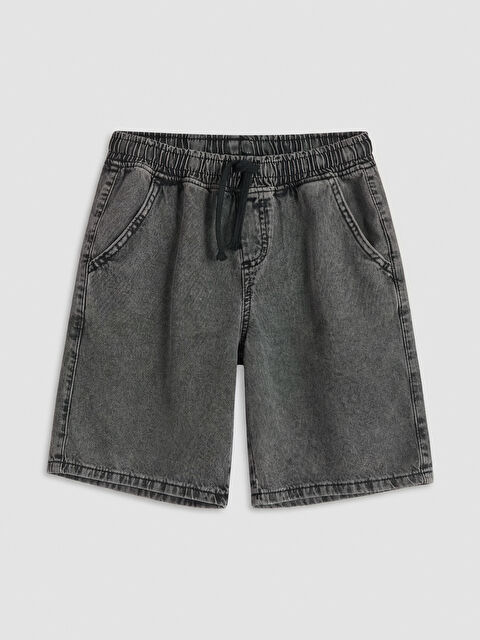 LCW Kids Beli Lastikli Erkek Çocuk Jean Şort