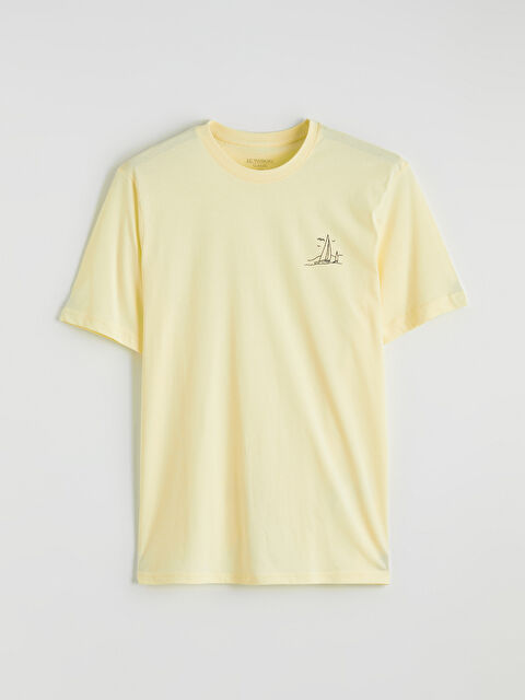 LCWAIKIKI Classic Bisiklet Yaka Baskılı Penye Erkek Tişört - S6ES39Z8-FDR