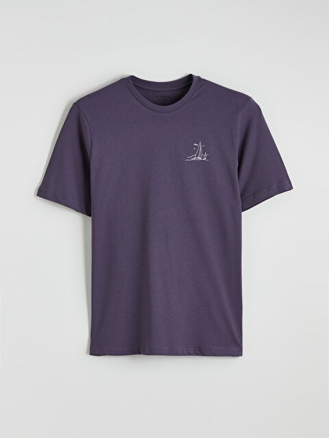 LCWAIKIKI Classic Bisiklet Yaka Baskılı Penye Erkek Tişört - S6ES39Z8-HFW