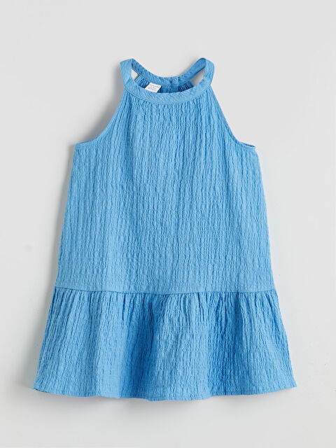 LCW ECO Halter Yaka Dokulu Kız Çocuk Elbise - S6ES41Z1-GUX