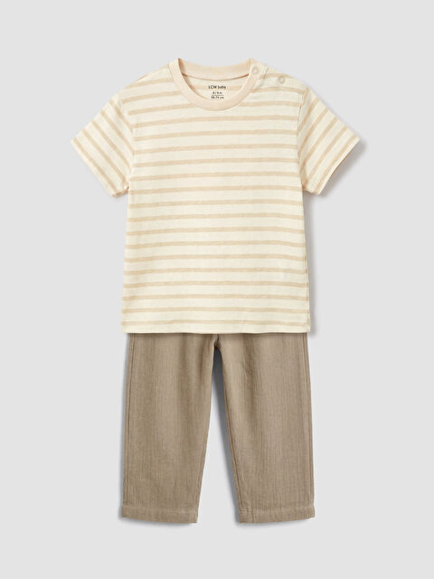 LCW baby Çizgili Erkek Bebek Takım