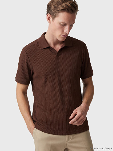 SOUTHBLUE Polo Yaka Strüktürlü Erkek Tişört