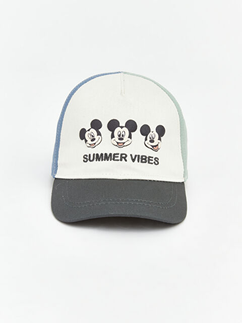 LCW ACCESSORIES Mickey Mouse Baskılı Erkek Bebek Kep Şapka