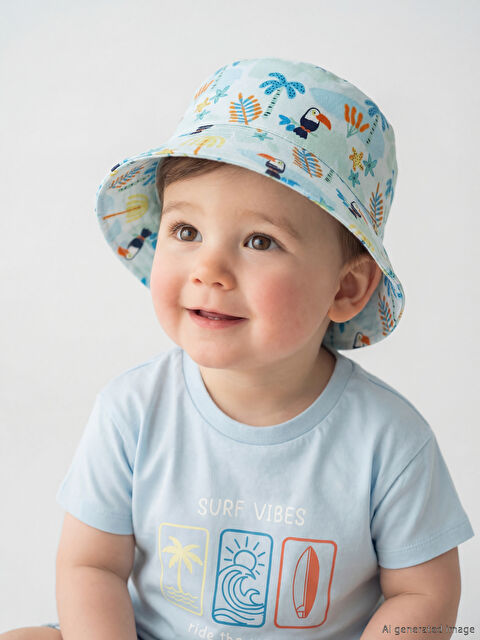 LCW baby Beba dječak TIRKIZNA Šešir bucket - S6EU49Z1-LTY