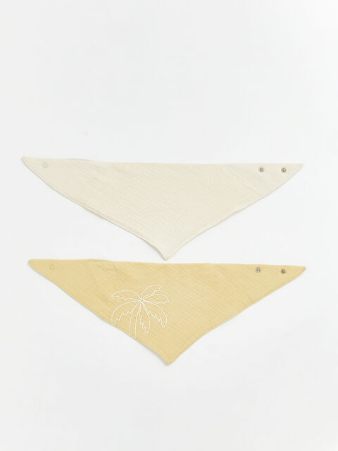 LCW ACCESSORIES Nakışlı Erkek Bebek Mama Önlüğü 2'li  - S6EU58Z1-FYQ