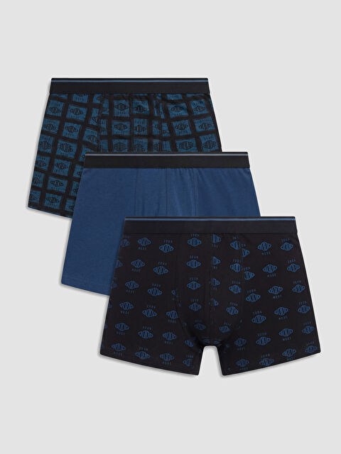 LC WAIKIKI Pamuklu Esnek Erkek 3'lü Boxer