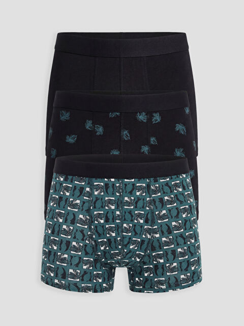 LC WAIKIKI Regular Fit Pamuklu Esnek Erkek Boxer 3'lü - S6EV11Z8-LQJ