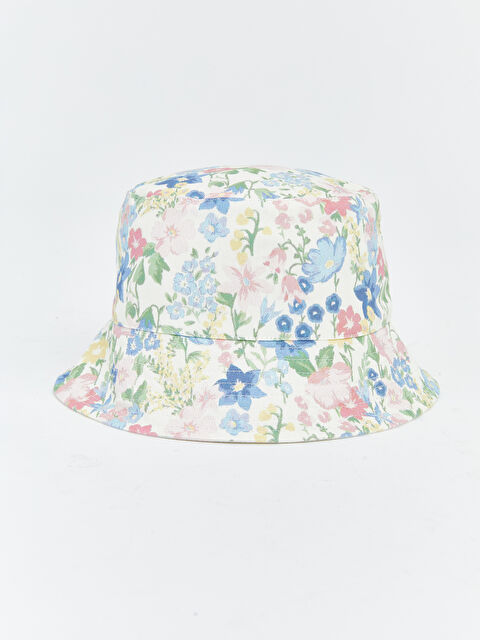 LCW ACCESSORIES Çiçek Baskılı Kız Bebek Bucket Şapka  - S6EV44Z1-LRB
