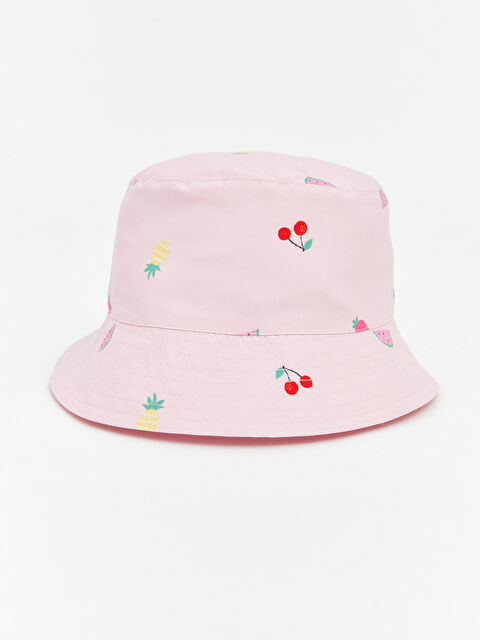 LCW ACCESSORIES Kiraz Desenli Kız Bebek Bucket Şapka