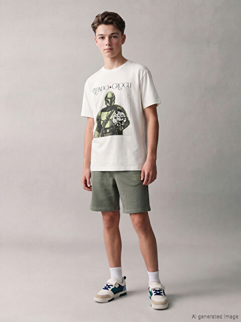 LCW Kids The Mandalorian Baskılı Erkek Çocuk Tişört ve Şort